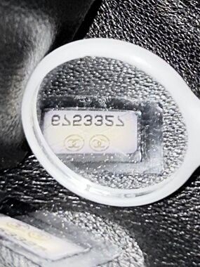 Chanel Black Leather Item with Hologram Serial Sticker